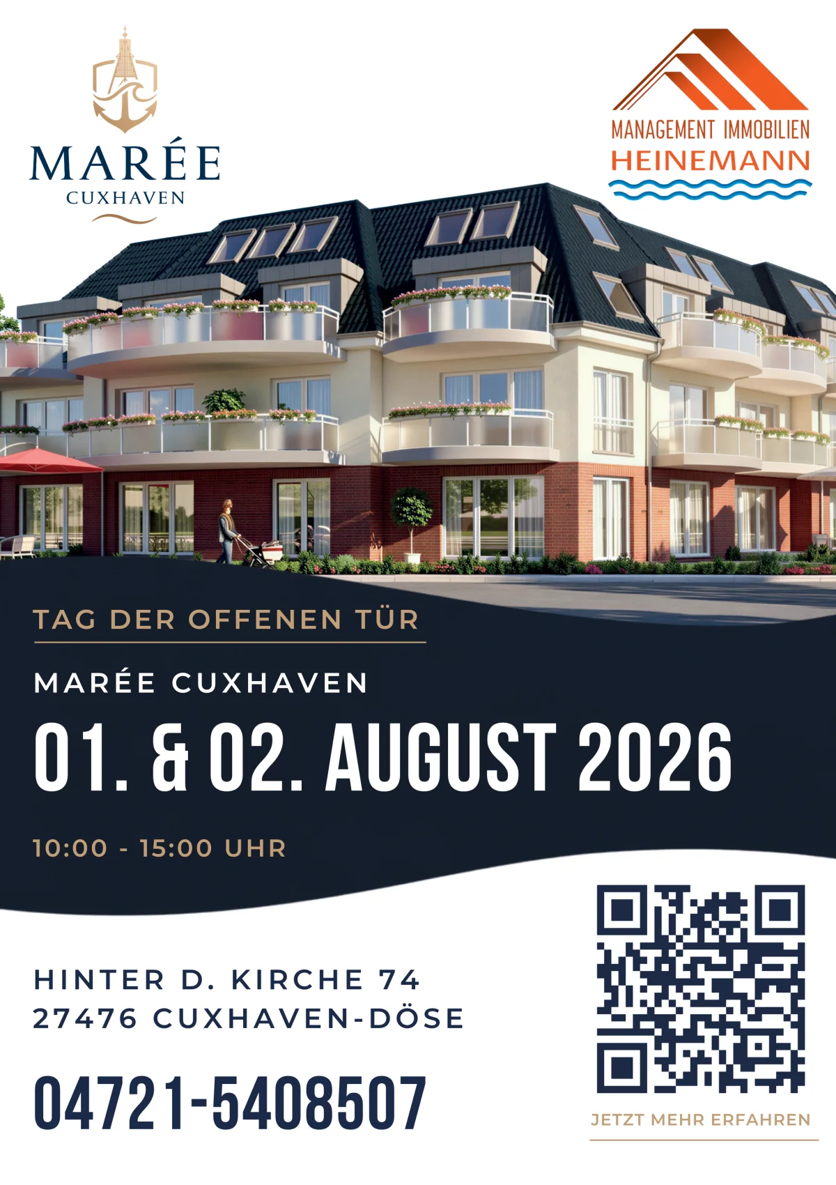 Flyer zum Tag der offenen Tür im Marée Cuxhaven